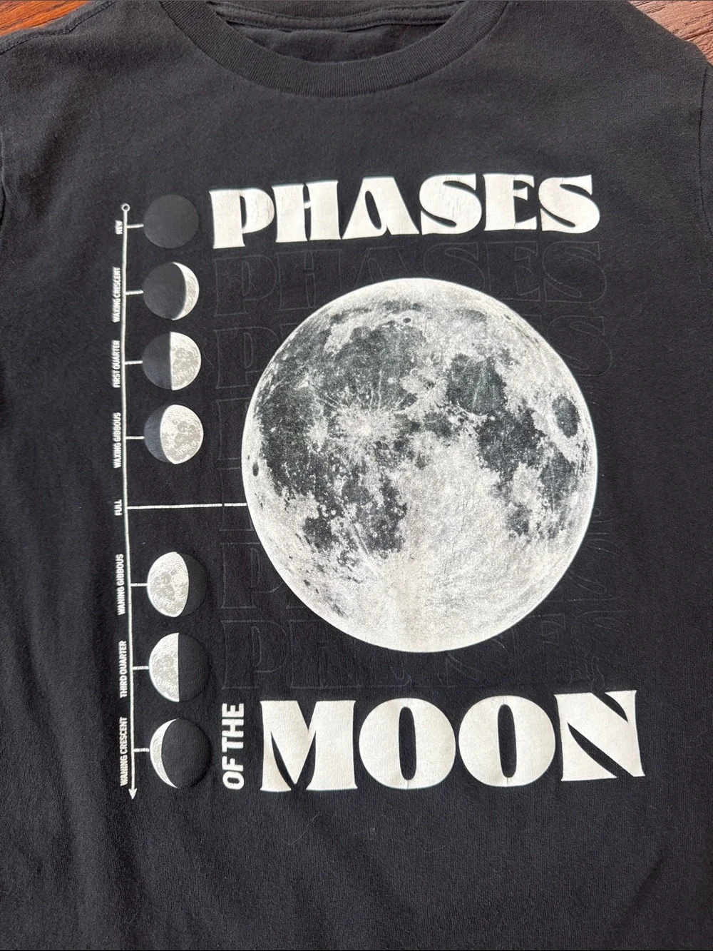 Gap Phases of the Moon Graphic Tee - Black